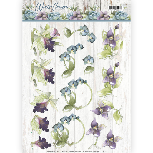 Orchids - Winter Flowers 3D-Knipvel Precious Marieke Orchids - Winter Flowers 3D-Knipvel Precious Marieke
