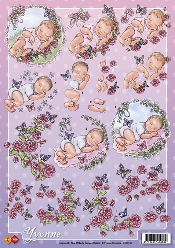 Baby`en Bloemen s 3D-Knipvel Yvonne Creations Baby`en Bloemen s 3D-Knipvel Yvonne Creations