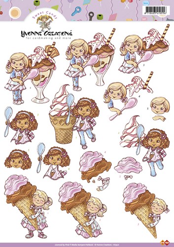 Ice Cream 3D-Knipvel Yvonne Creations