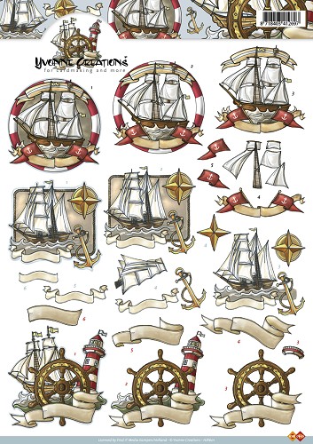 Schepen Maritiem 3D-Knipvel Yvonne Creations Schepen Maritiem 3D-Knipvel Yvonne Creations
