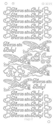 Hurra ein Baby Platinum - Zilver