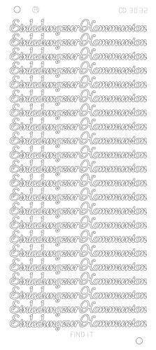Einladung zur Kommunion Platinum - Zilver
