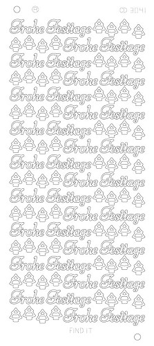 Frohe Festtage Platinum - Zilver