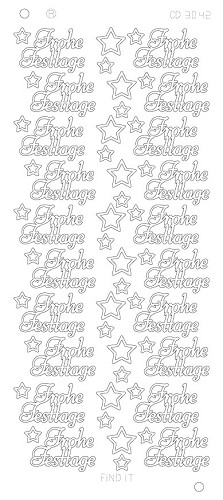 Frohe Festtage Platinum - Zilver
