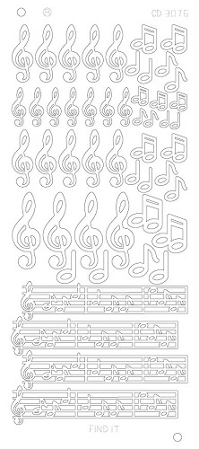 Music Notes Platinum - Zilver