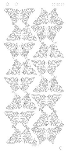 Butterflies Large Platinum - Zilver