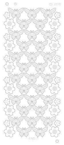 Flowers Butterflies Platinum - Zilver