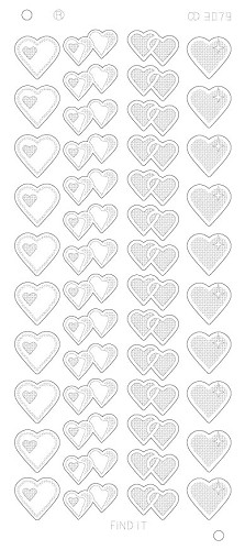 Hearts Various Platinum - Zilver