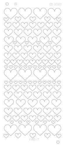 Hearts Various Platinum - Zilver