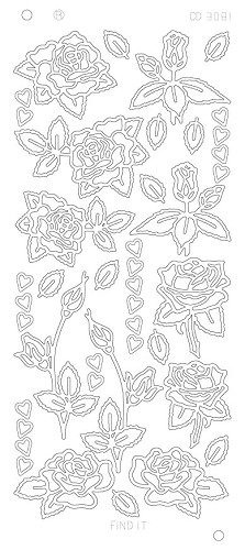 Roses and hearts Platinum - Zilver