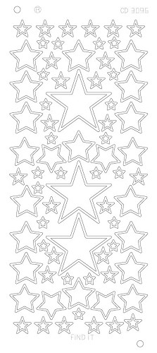 Stars various sizes Platinum - Zilver Stars various sizes Platinum - Zilver