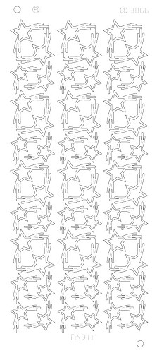 Star stickers Platinum - Zilver Star stickers Platinum - Zilver