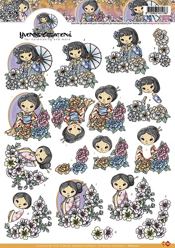 Geishas 3D-Knipvel Yvonne Creations Geishas 3D-Knipvel Yvonne Creations