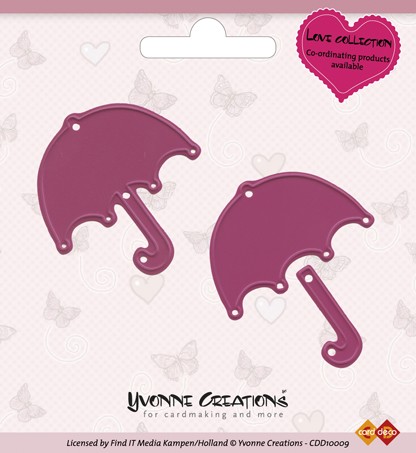 Die - Yvonne Creations - Love - Umbrella Die - Yvonne Creations - Love - Umbrella