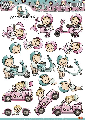 Rijbewijs Auto Scooter 3D-Knipvel Amy Design Rijbewijs Auto Scooter 3D-Knipvel Amy Design