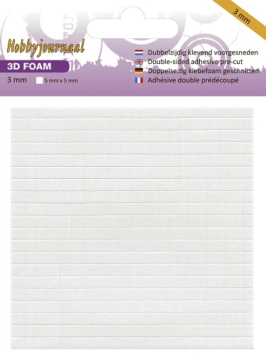 Hobbyjournaal - Foam blokjes - 3 mm