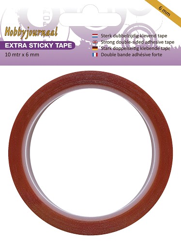 Hobbyjournaal - Extra Sticky Tape - 6 mm Hobbyjournaal - Extra Sticky Tape - 6 mm