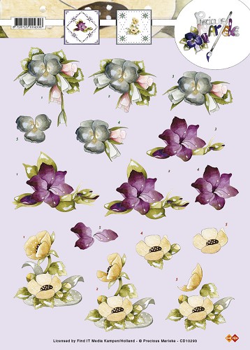 Nr. 3 Bloemen 3D-Knipvel Precious Marieke Nr. 3 Bloemen 3D-Knipvel Precious Marieke