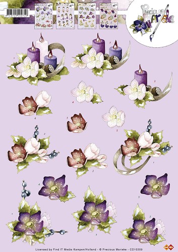 Kerstbloemen 3D-Knipvel Precious Marieke Kerstbloemen 3D-Knipvel Precious Marieke