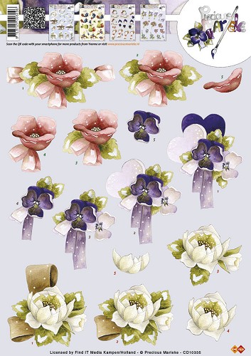 Nr. 4 Bloemen 3D-Knipvel Precious Marieke Nr. 4 Bloemen 3D-Knipvel Precious Marieke