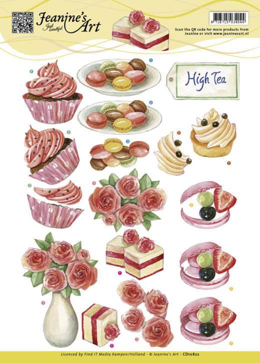 High Tea 3D-Knipvel Jeanine`s Art High Tea 3D-Knipvel Jeanine`s Art
