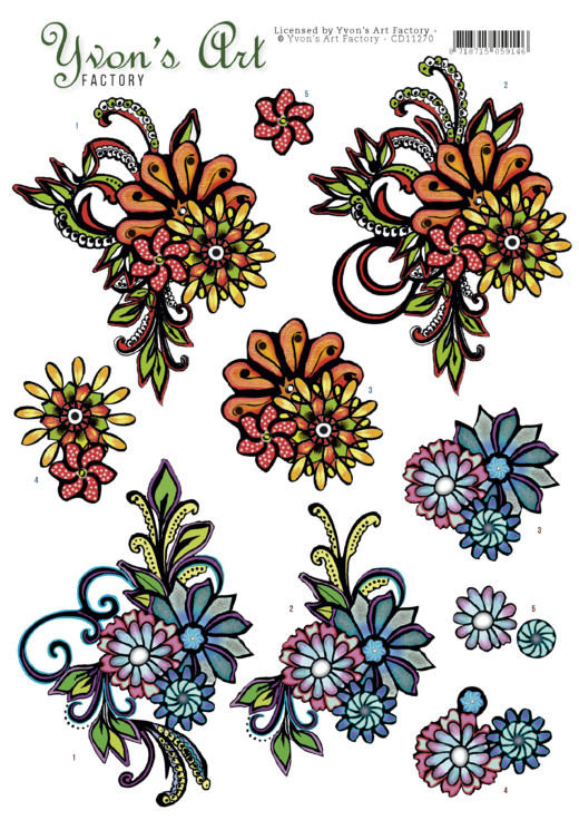 3D Knipvel - Yvon's Art - Flower Design 3D Knipvel - Yvon's Art - Flower Design