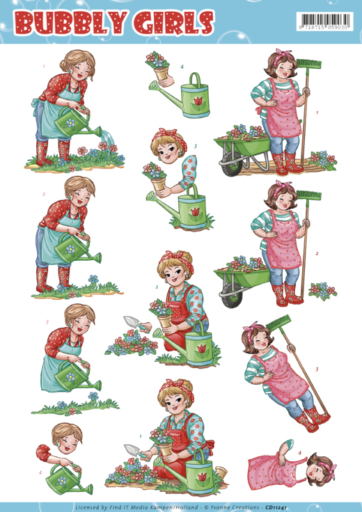 3D Knipvel - Yvonne Creations - Bubbly Girls Gardening