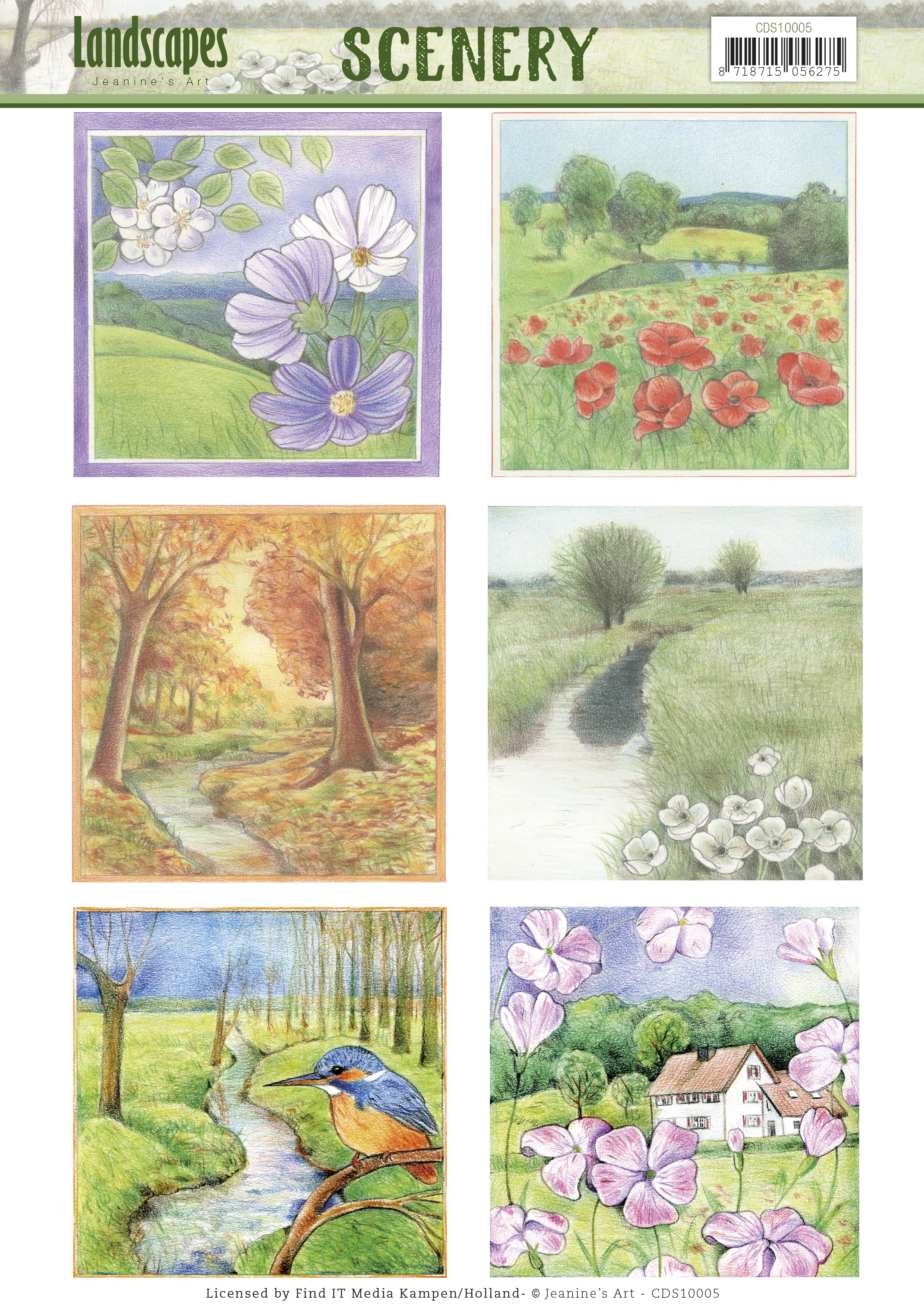Nr. 1 Square Scenery Landscapes 3D-PushOut Jeanine's Art Nr. 1 Square Scenery Landscapes 3D-PushOut Jeanine's Art
