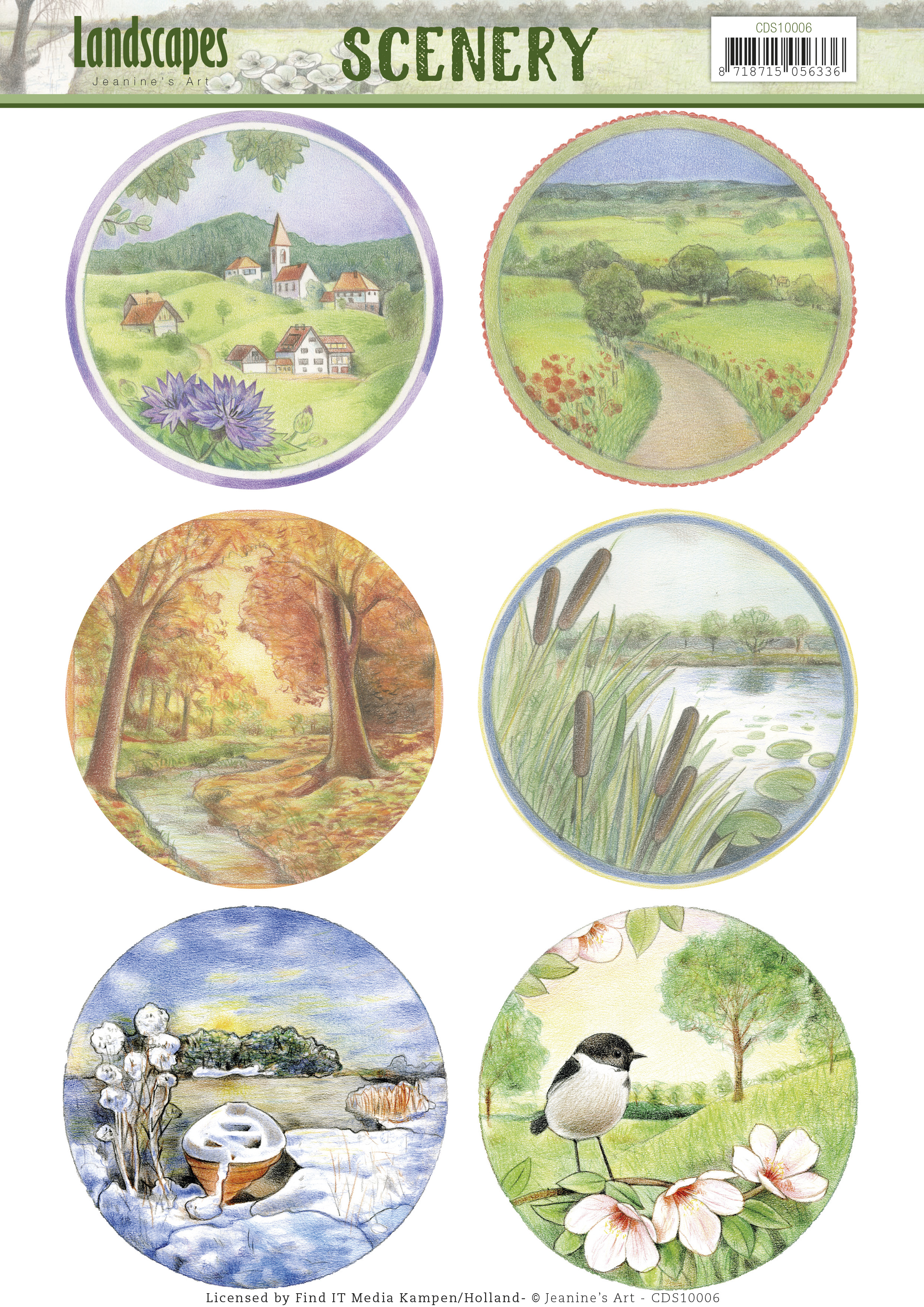 Nr. 2 Circle - Scenery Landscapes Scenery 3D-PushOut Jeanine's Art Nr. 2 Circle - Scenery Landscapes Scenery 3D-PushOut Jeanine's Art