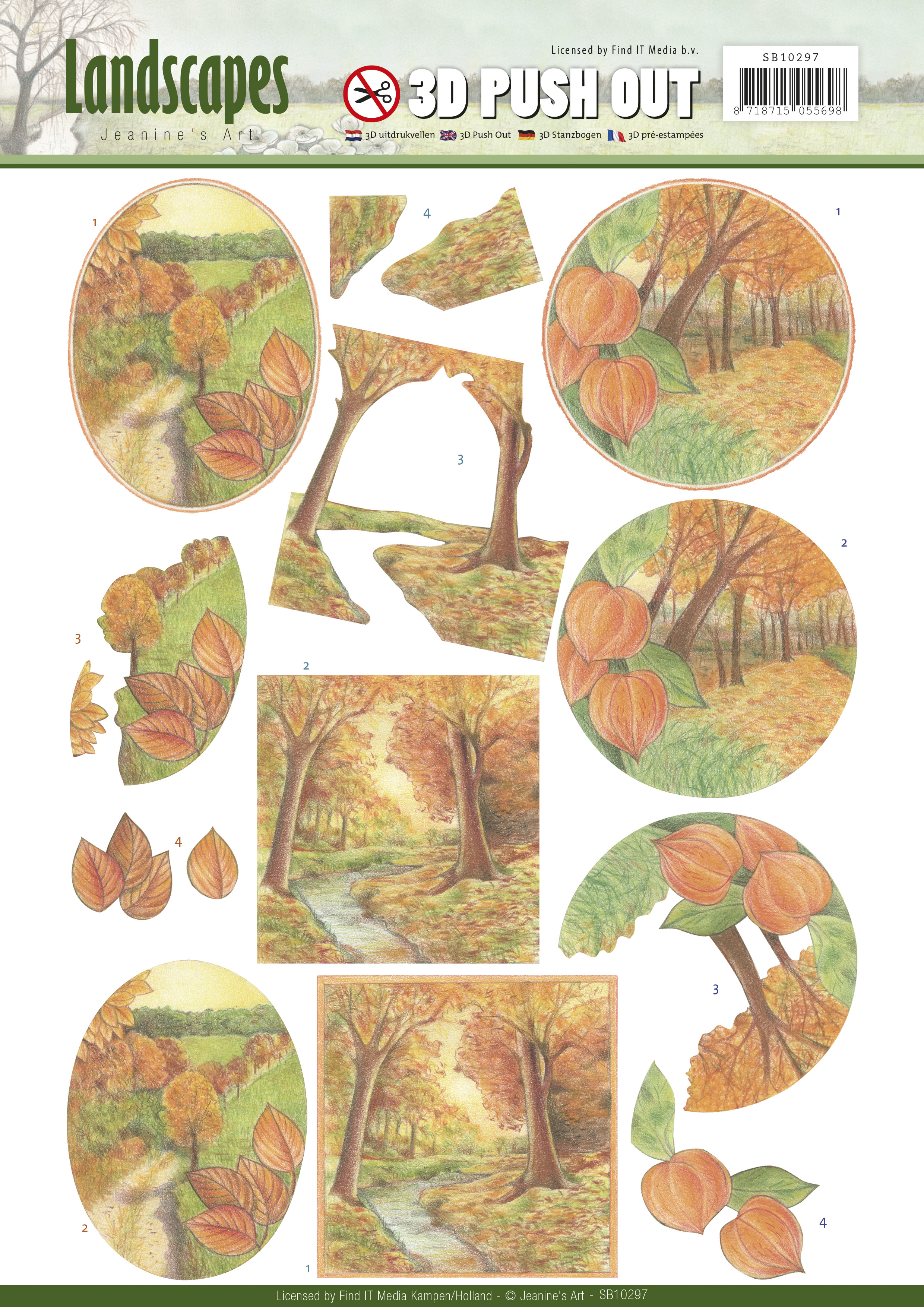 Fall - Landscapes 3D-Push-Out Jeanine's Art Fall - Landscapes 3D-Push-Out Jeanine's Art