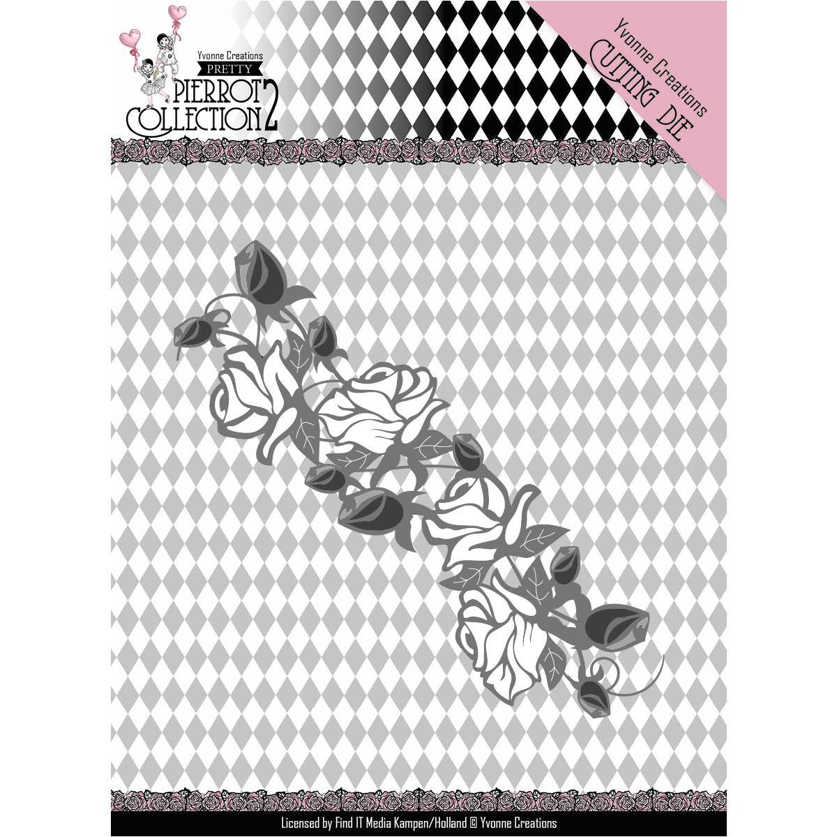Rose Border - Pretty Pierrot 2 - Snijmal - Yvonne Creations Rose Border - Pretty Pierrot 2 - Snijmal - Yvonne Creations