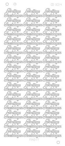 Platinum sticker - Prettige Feestdagen - klein - goud