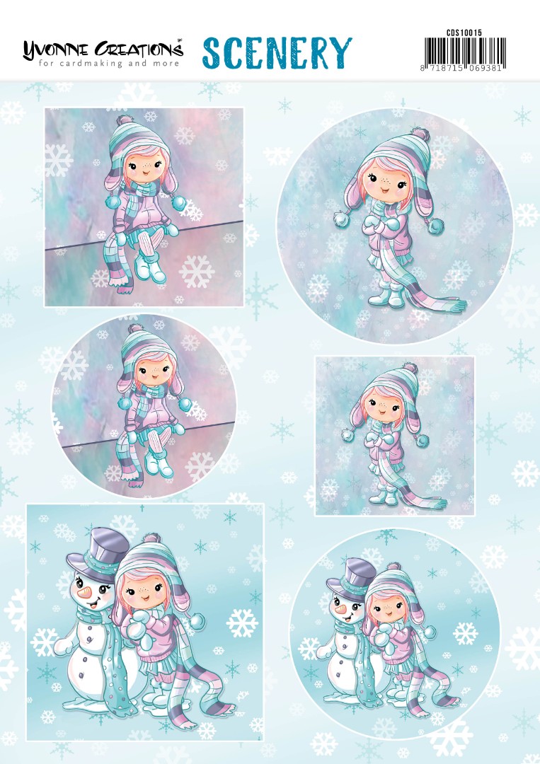 Winterplezier met Lola Scenery Uitdrukvel van Yvonne Creations 