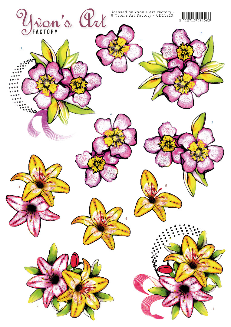 Mothers Day 3D Cutting Sheet by Yvon's Art Mothers Day 3D Cutting Sheet by Yvon's Art