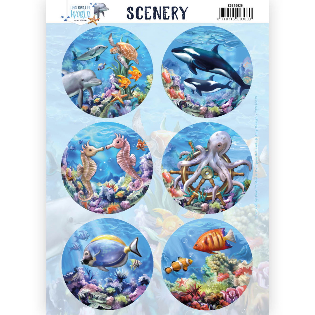 Sea World Push Out Scenery Underwater World by Amy Design 