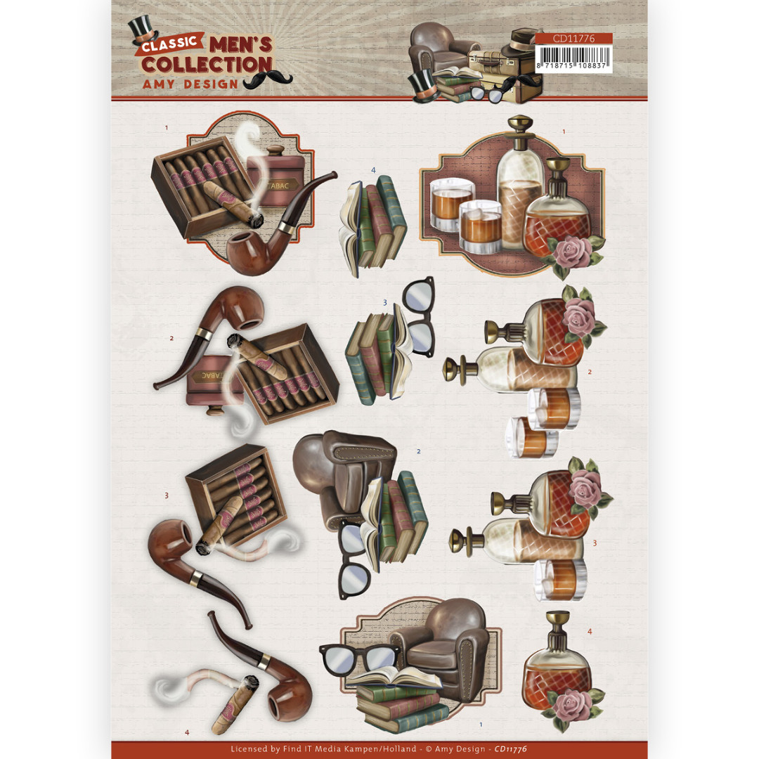 3D cutting sheet - Amy Design – Classic men's Collection - Relaxing 3D cutting sheet - Amy Design – Classic men's Collection - Relaxing