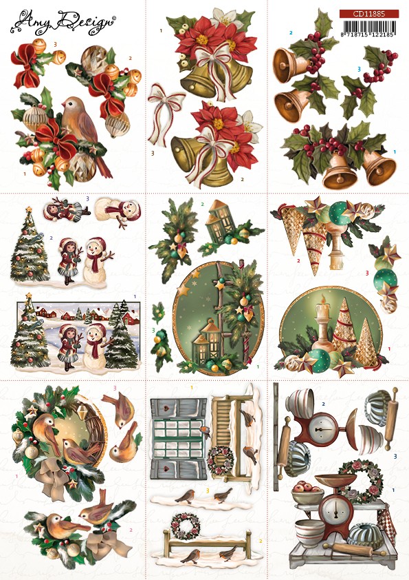 3D Cutting Sheets - Amy Design - Christmas Mini 2