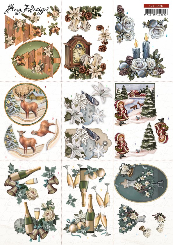 3D Cutting Sheets - Amy Design - Christmas Mini 3