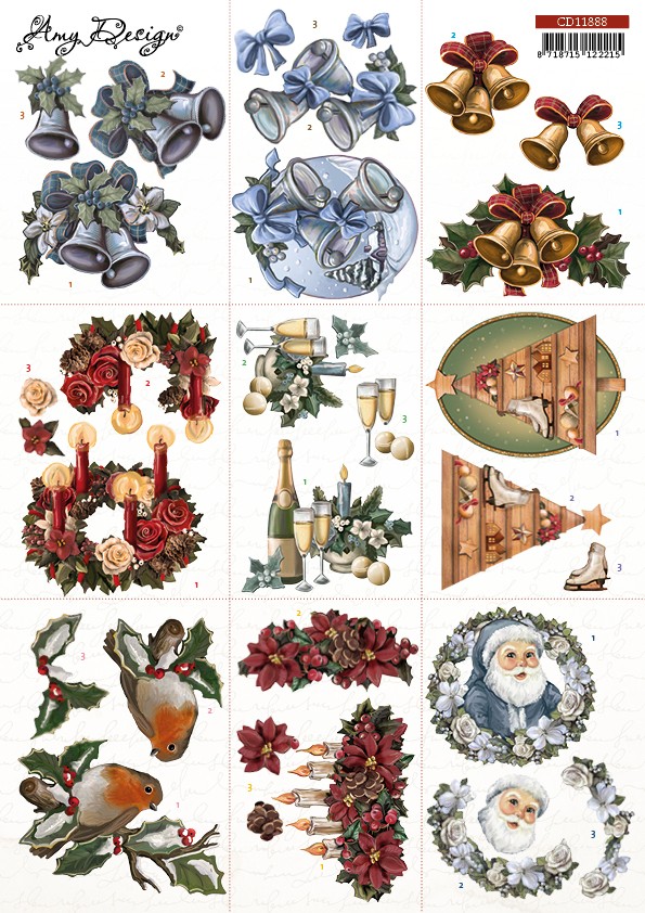 3D Cutting Sheets - Amy Design - Christmas Mini 5