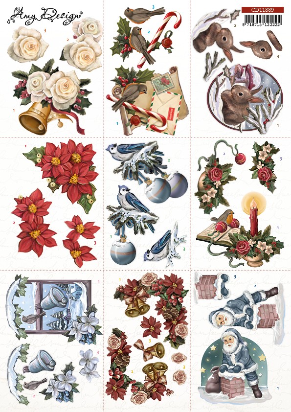 3D Cutting Sheets - Amy Design - Christmas Mini 6