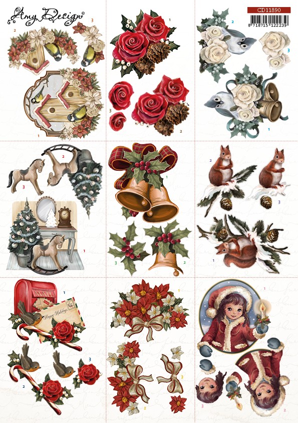 3D Cutting Sheets - Amy Design - Christmas Mini 7