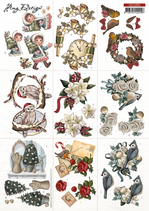 3D Cutting Sheets - Amy Design - Christmas Mini 8