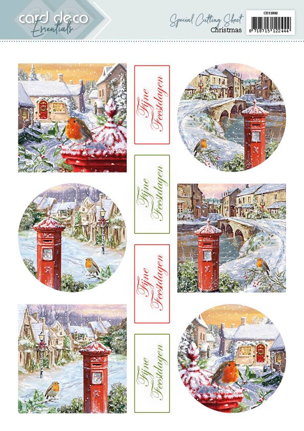 Scenery Cutting Sheets - Card Deco Essentials - Christmas - Dutch