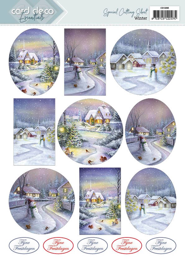 Scenery  Cutting Sheets - Card Deco Essentials - Winter - Dutch