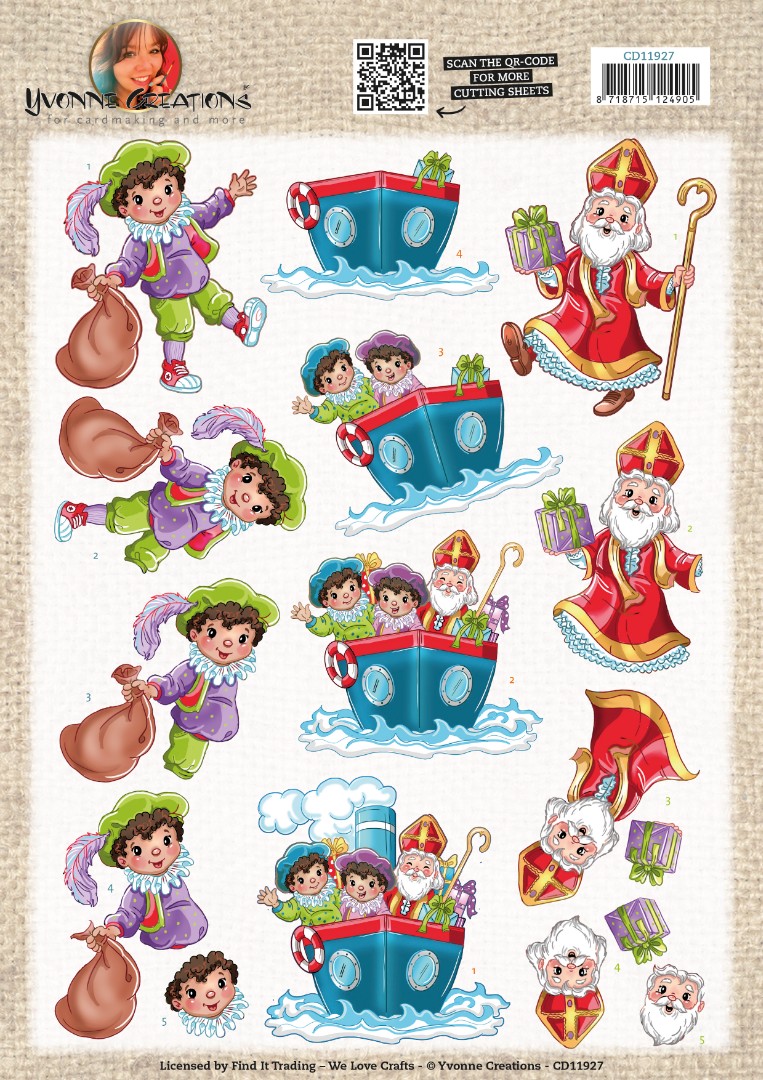 3D Cutting Sheet - Yvonne Creations - Zie ginds komt de stoomboot