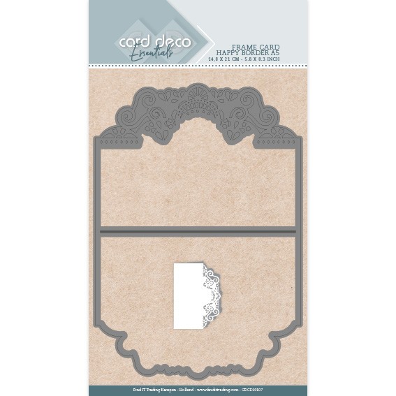 Card Deco Essentials Frame Dies - Happy Border - A5 Card Deco Essentials Frame Dies - Happy Border - A5
