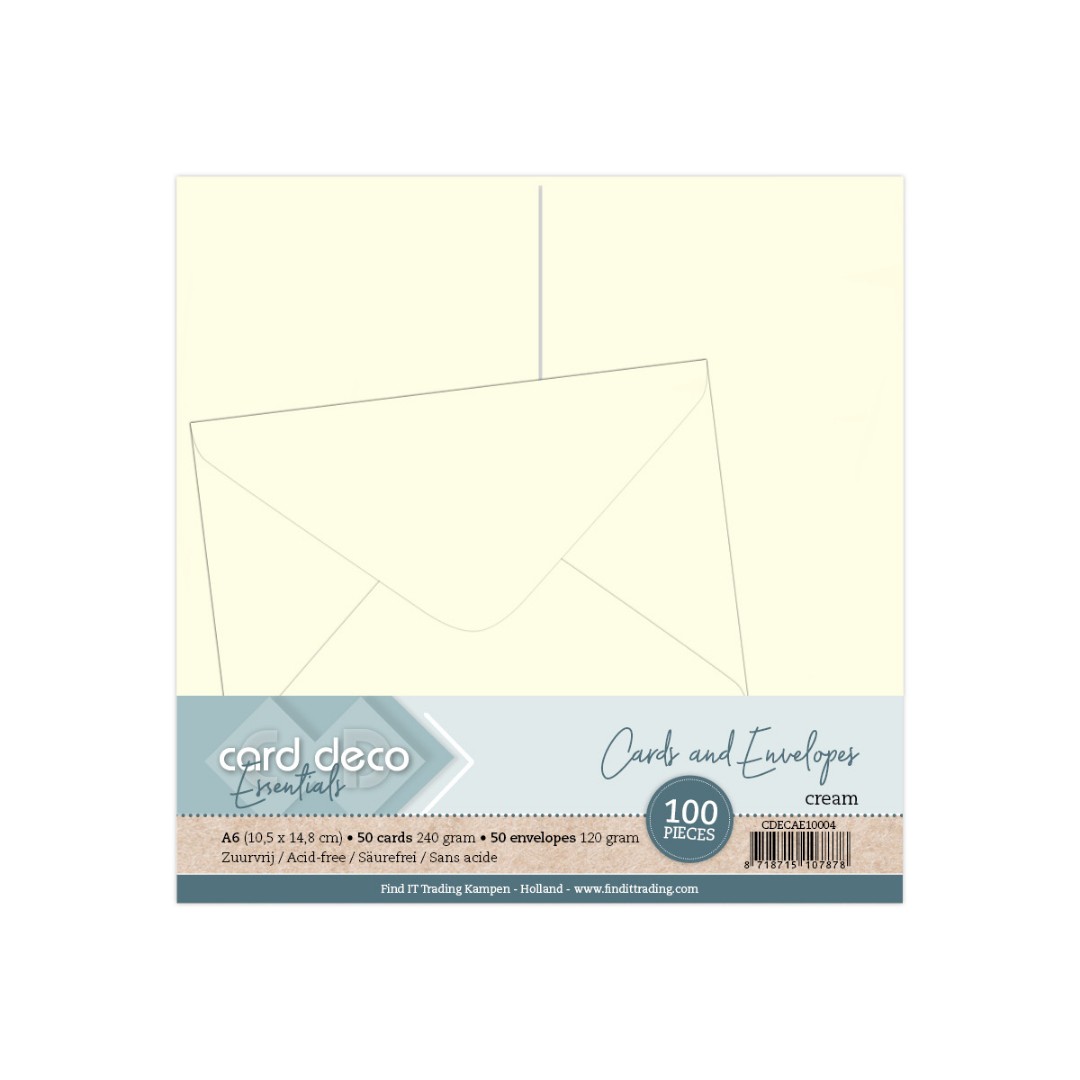 A6 Cards and Envelopes 100PK Cream A6 Cards and Envelopes 100PK Cream