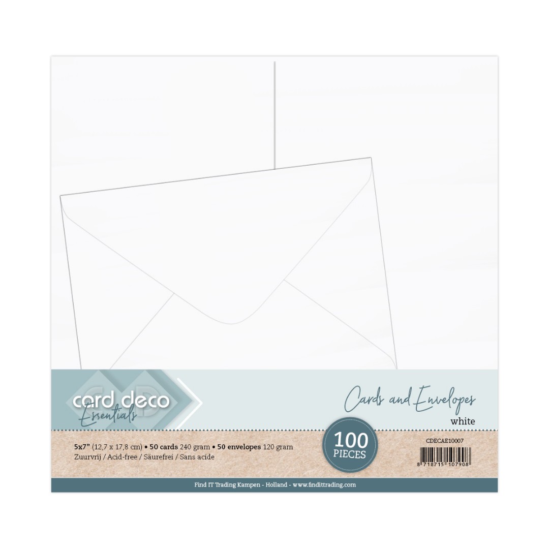 5 x 7 Cards and Envelopes 100PK White 5 x 7 Cards and Envelopes 100PK White