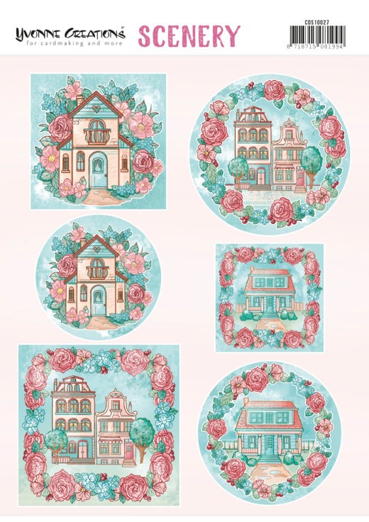 Push Out Scenery - Yvonne Creations - Houses Push Out Scenery - Yvonne Creations - Houses