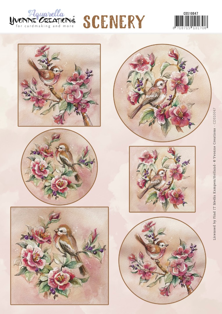 Scenery - Yvonne Creations - Aquarella - Christmas Miracle - Antique Flowers Scenery - Yvonne Creations - Aquarella - Christmas Miracle - Antique Flowers
